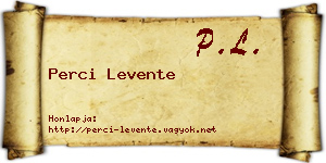 Perci Levente névjegykártya